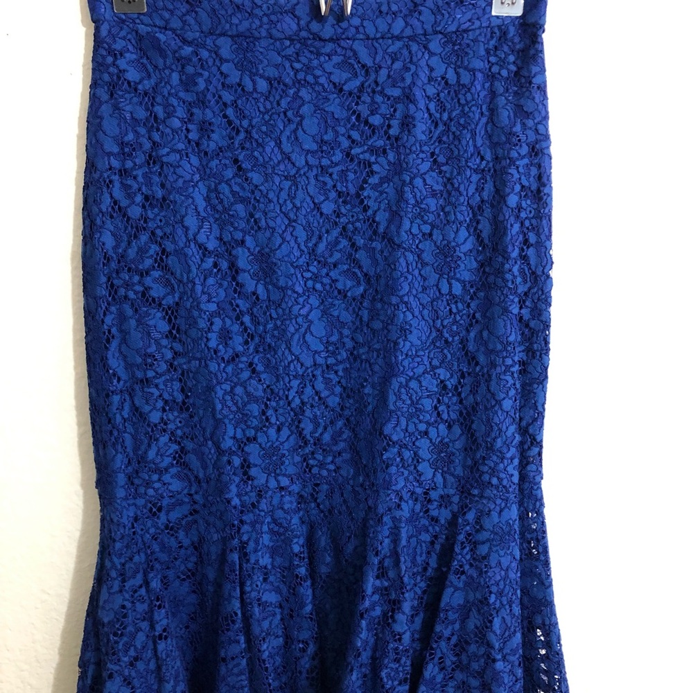 Royal Blue Lace Skirt.